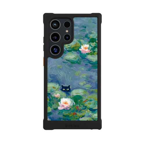Samsung Galaxy S24 Ultra NIVOmax Katze im Teich Monet Gemälde Impressionismus