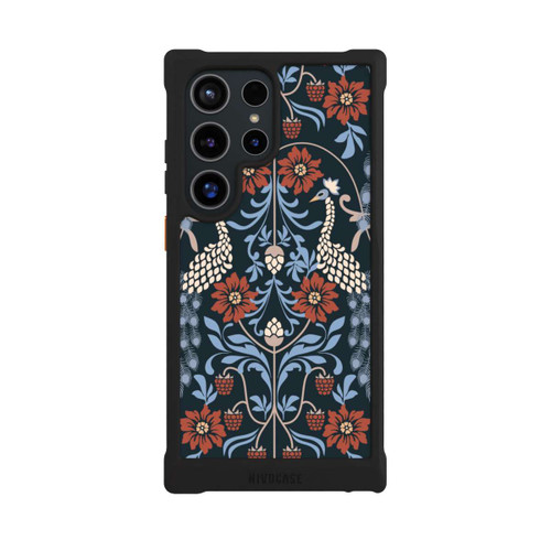Samsung Galaxy S24 Ultra NIVOmax Vintage Peacock Garden Arts and Crafts Floral Dark