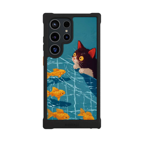 Samsung Galaxy S24 Ultra NIVOmax Die Katze im Pool mit KI