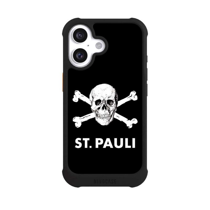 iPhone 16 NIVOmax FC St.Pauli WhiteSkull