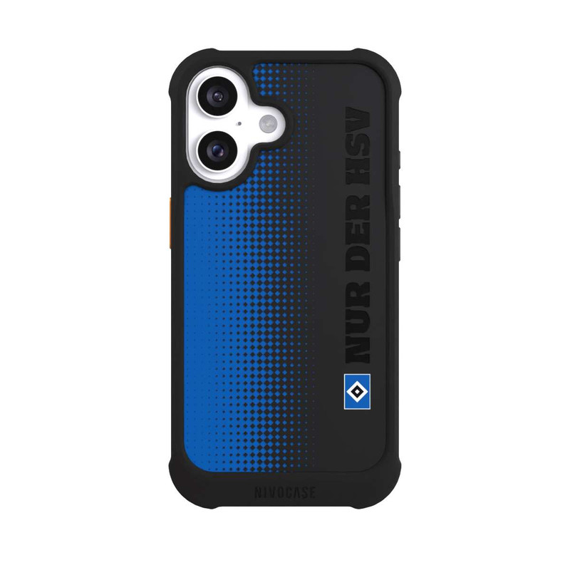 iPhone 16 NIVOmax Nur der HSV - Rautenraster Blau - ohne Hintergrund