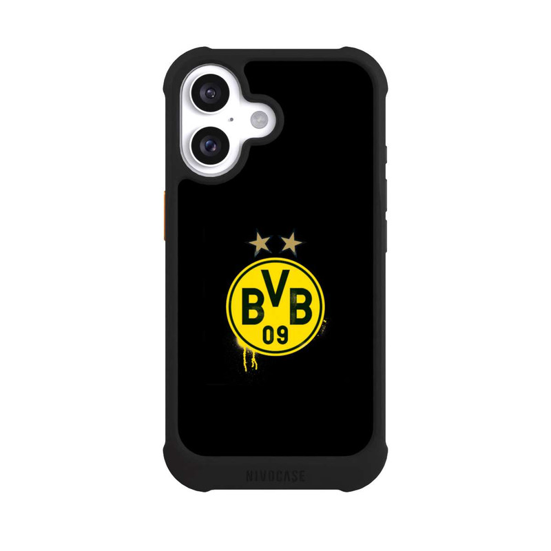 iPhone 16 NIVOmax Spraylogo 2 Sterne - BVB