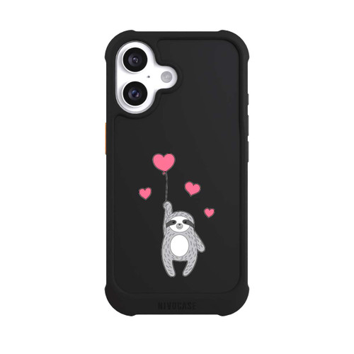 Apple iPhone 16 NIVOmax Love Sloth Transparent