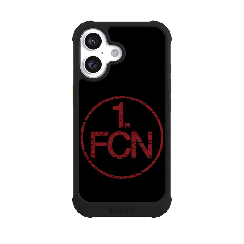 iPhone 16 NIVOmax FCN Logo Rot Hintergrund Schwarz