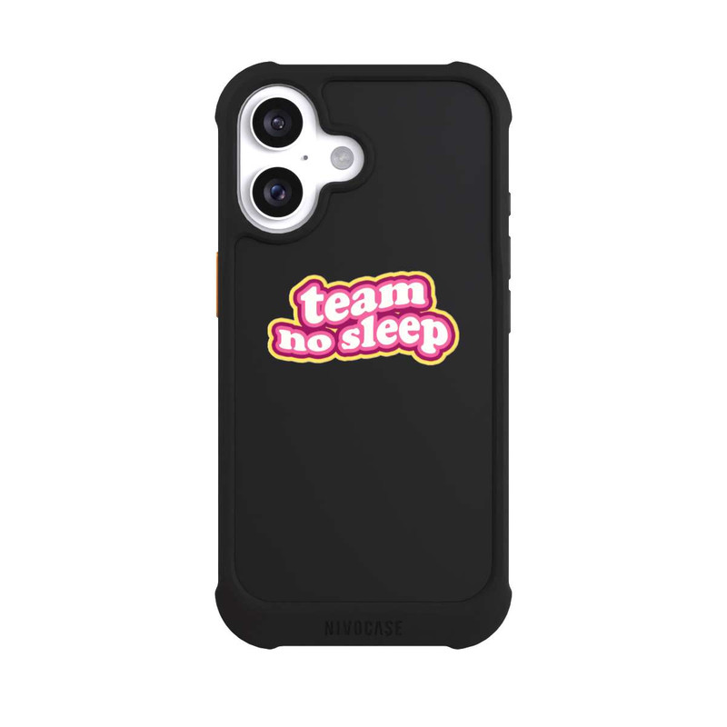 iPhone 16 NIVOmax Team No Sleep 70s Transparent