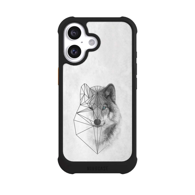 iPhone 16 NIVOmax Polygonaler Wolf