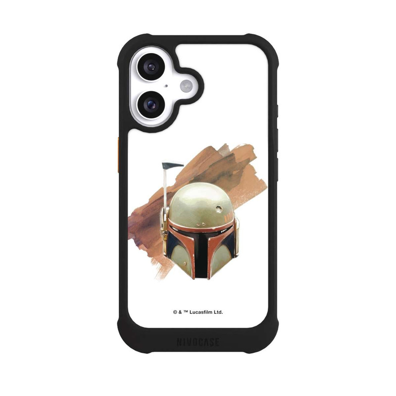 iPhone 16 NIVOmax Boba Fett Helm Weiß
