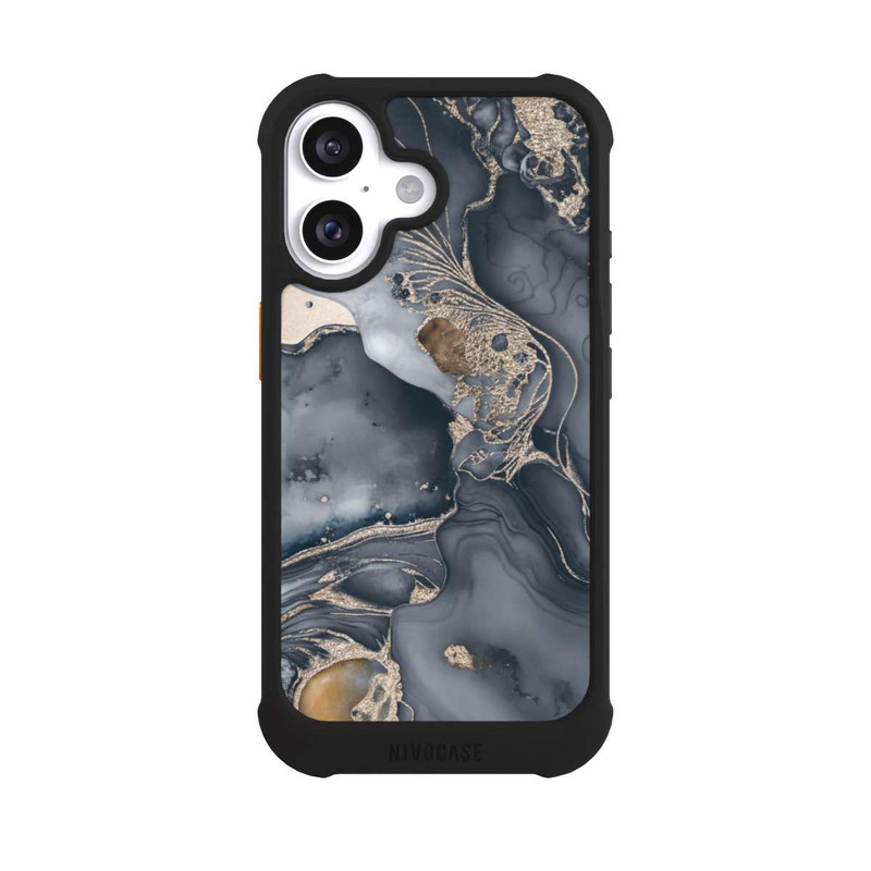 iPhone 16 NIVOmax Alcohol Ink Gold Grey