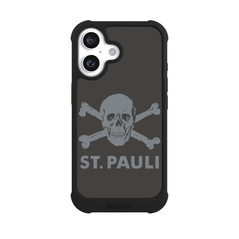 iPhone 16 NIVOmax FC St. Pauli Logo Grau