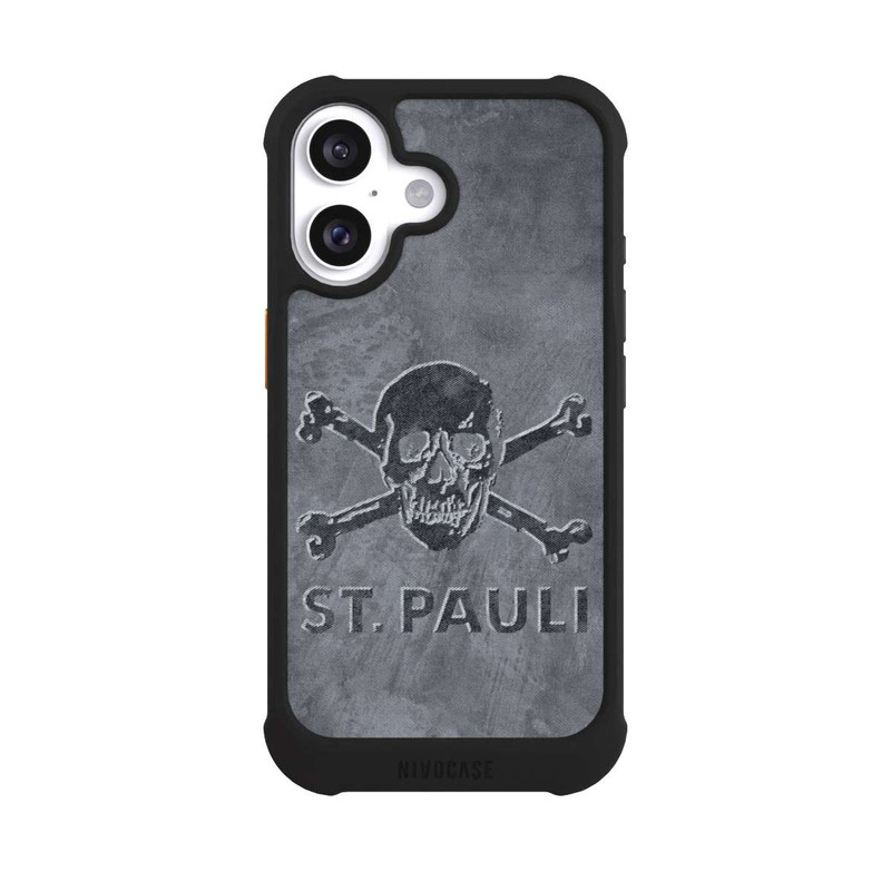 iPhone 16 NIVOmax FC St. Pauli Grau Beton