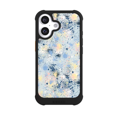 Apple iPhone 16 NIVOmax Tintentropfen Staub Textur Blau