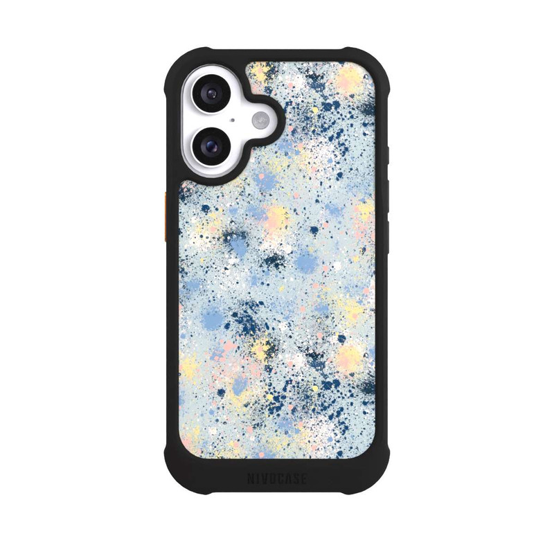 iPhone 16 NIVOmax Tintentropfen Staub Textur Blau