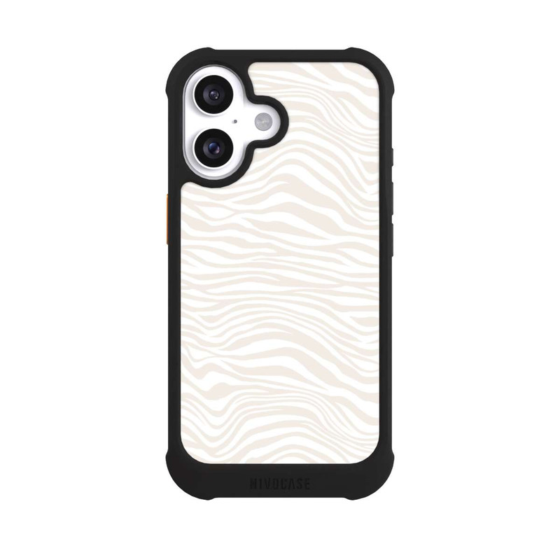 iPhone 16 NIVOmax Motif Zèbre Marron