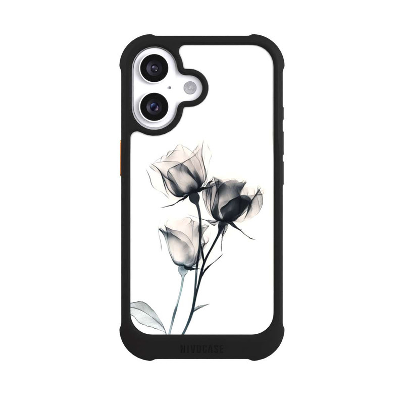iPhone 16 NIVOmax Schwarze Blume