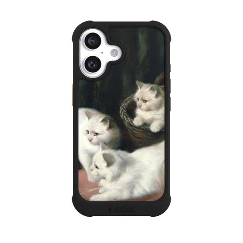 Apple iPhone 16 NIVOmax Three White Angora Kittens
