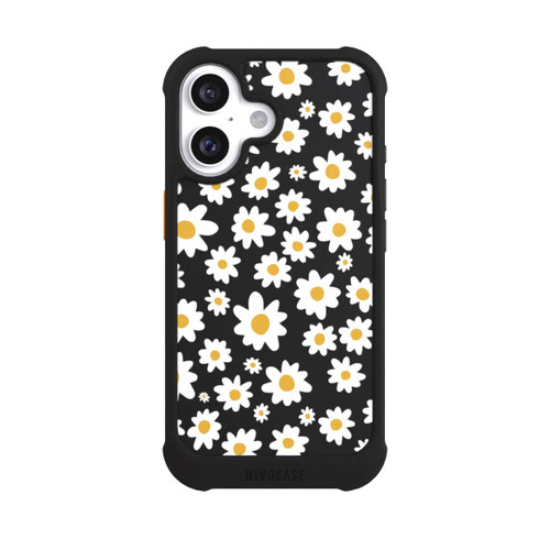 Apple iPhone 16 NIVOmax Daisy Flower Seamless Pattern Transparent