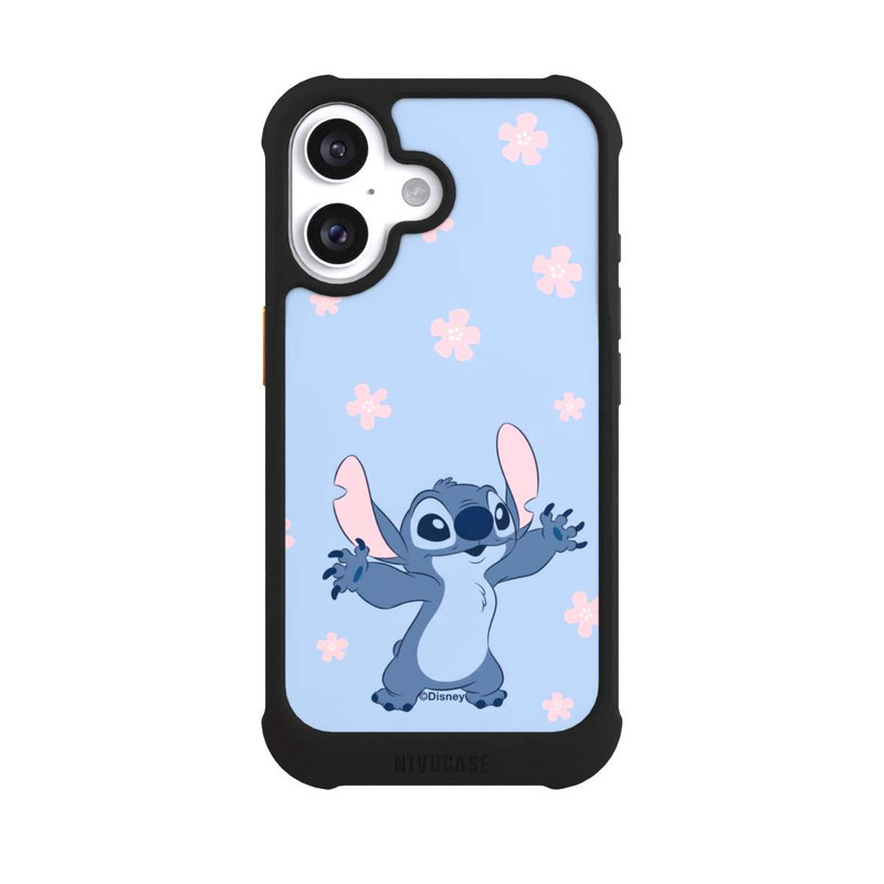 iPhone 16 NIVOmax Stitch Pastel Flowers Blue