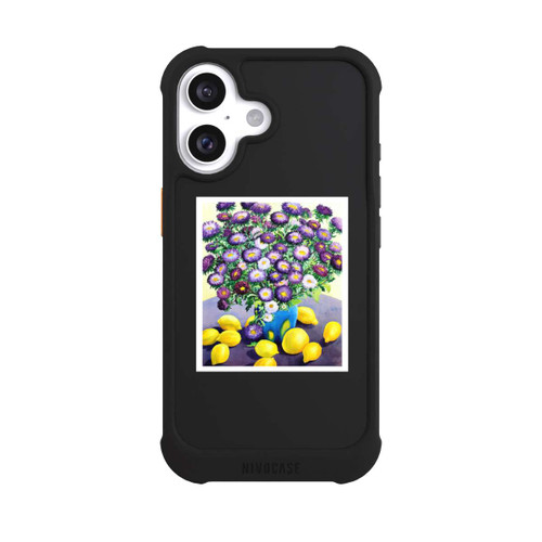 Apple iPhone 16 NIVOmax Purple Asters and Lemons by Christopher Ryland