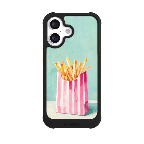 Apple iPhone 16 NIVOmax Retro Pommes Blau Watercolor