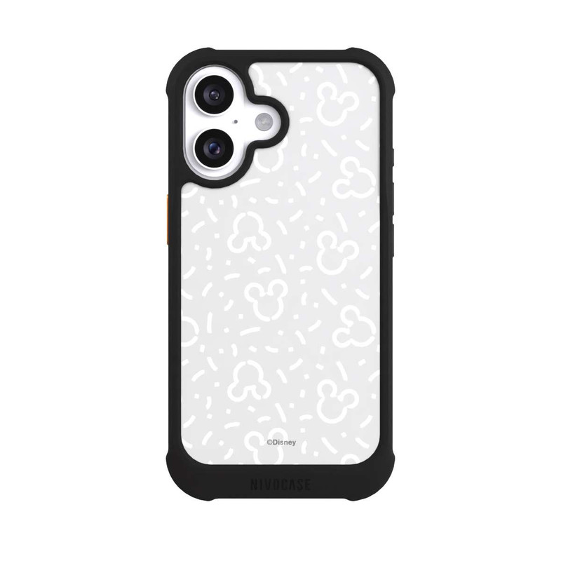 iPhone 16 NIVOmax Disney Mickey Icon Pattern Grey