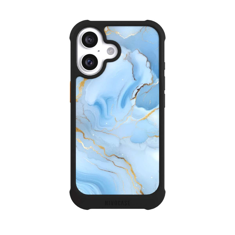 iPhone 16 NIVOmax Blauer Marmor