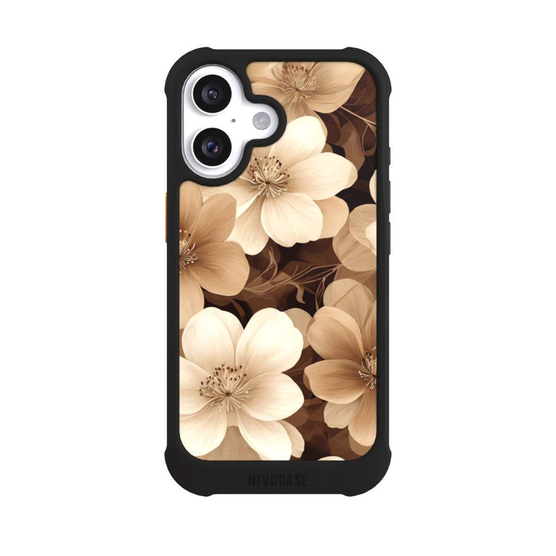 iPhone 16 NIVOmax Naturfarbene Negativblumen mit KI