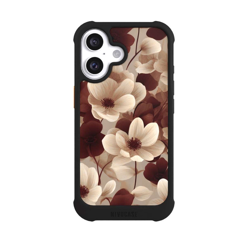 iPhone 16 NIVOmax Naturfarbenes Blumenmuster mit KI