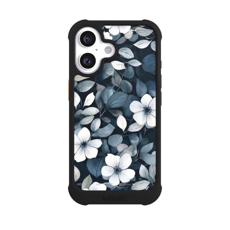 iPhone 16 NIVOmax Blaue Negativblumen mit KI