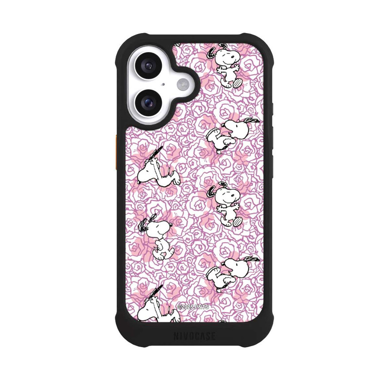 iPhone 16 NIVOmax Peanuts Pink Roses Pattern