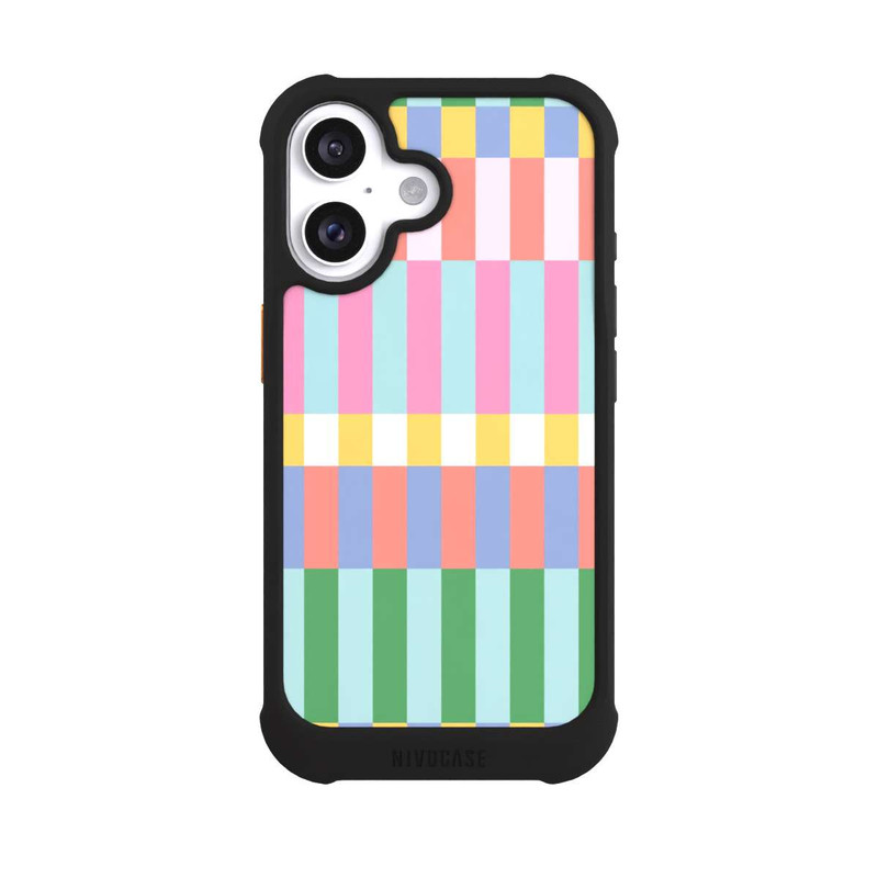 iPhone 16 NIVOmax Checked Theme Pastel