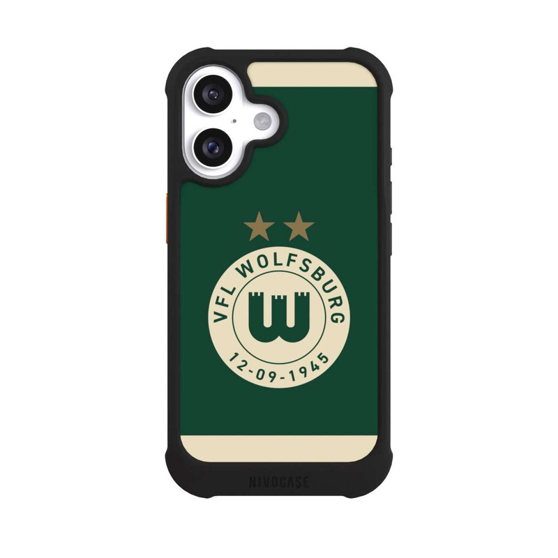 iPhone 16 NIVOmax VfL Wolfsburg 80 Jahre Logo Frauen Streifen