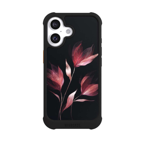 Apple iPhone 16 NIVOmax Burgunderrote Blume Negativ