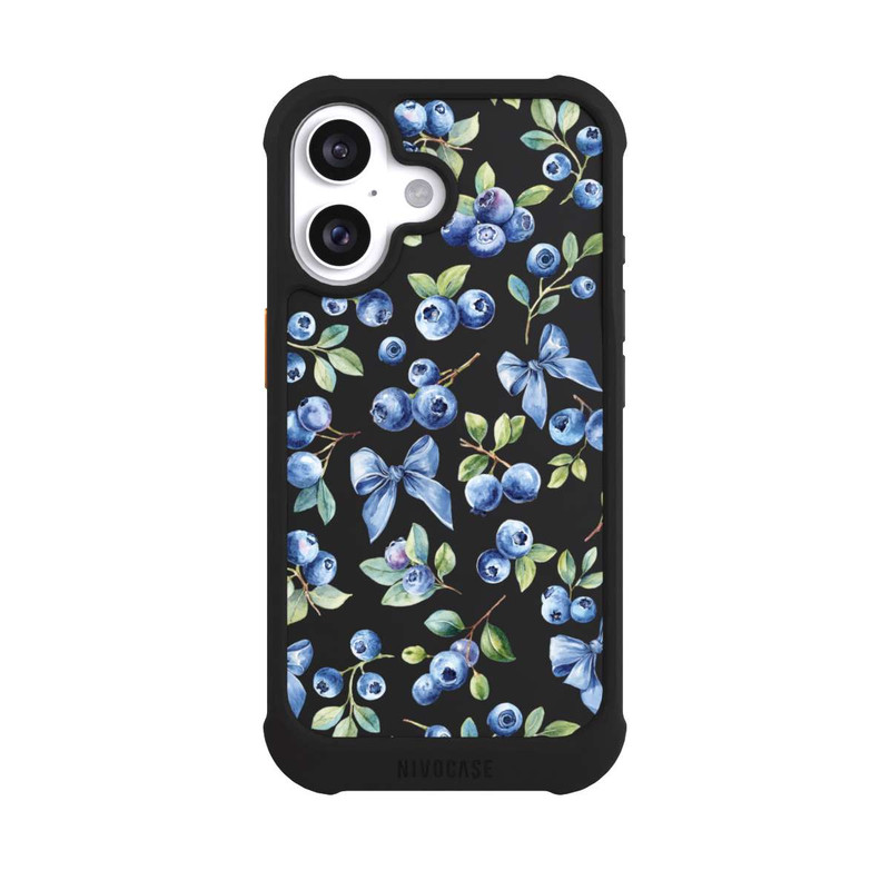 iPhone 16 NIVOmax Blaubeere Schleifen Transparent mit KI