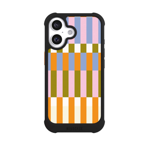 Apple iPhone 16 NIVOmax Thème à Carreaux Colorés et Audacieux