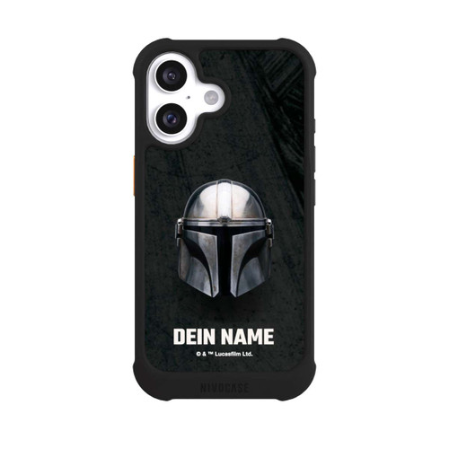 Apple iPhone 16 NIVOmax Star Wars Mandalorian Black Helmet Personalisierbar