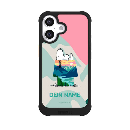 Apple iPhone 16 NIVOmax Snoopy Outdoor Personalisierbar