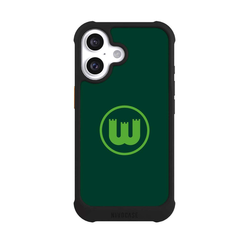 iPhone 16 NIVOmax VfL Wolfsburg Zinnenwappen Dunkelgrün