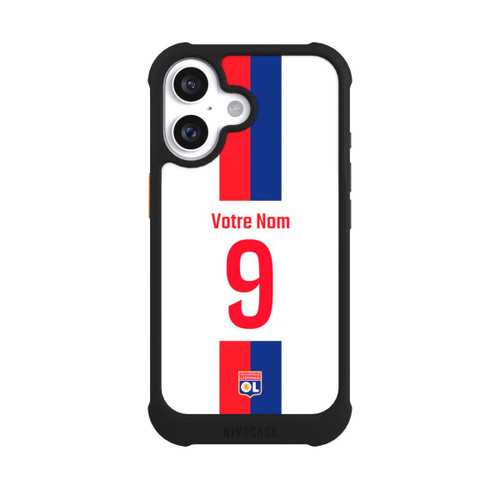 Apple iPhone 16 NIVOmax Olympique Lyonnais Maillot Personnalisable