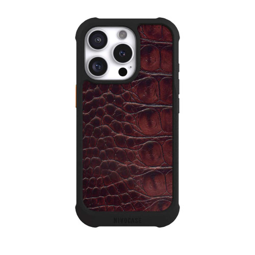 Apple iPhone 16 Pro NIVOmax Cuir de Crocodile