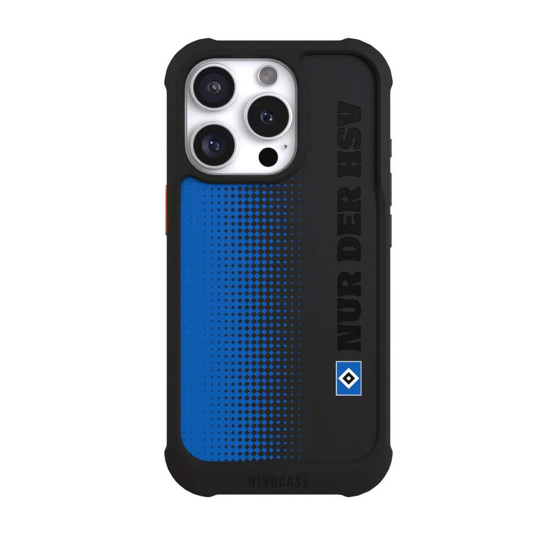 iPhone 16 Pro NIVOmax Nur der HSV - Rautenraster Blau - ohne Hintergrund