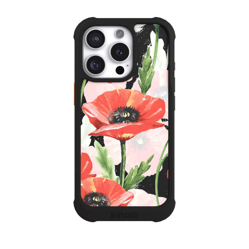 iPhone 16 Pro NIVOmax Prairie de Coquelicots sans Fond 