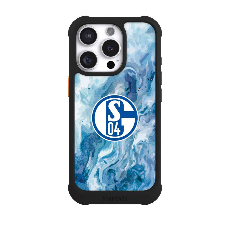 iPhone 16 Pro NIVOmax Schalke 04 Flüssig Blau
