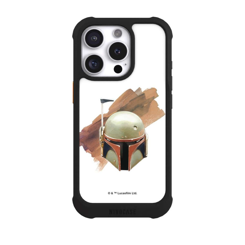 iPhone 16 Pro NIVOmax Boba Fett Helm Weiß