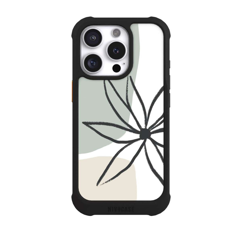 iPhone 16 Pro NIVOmax Blume Minze und Sahne