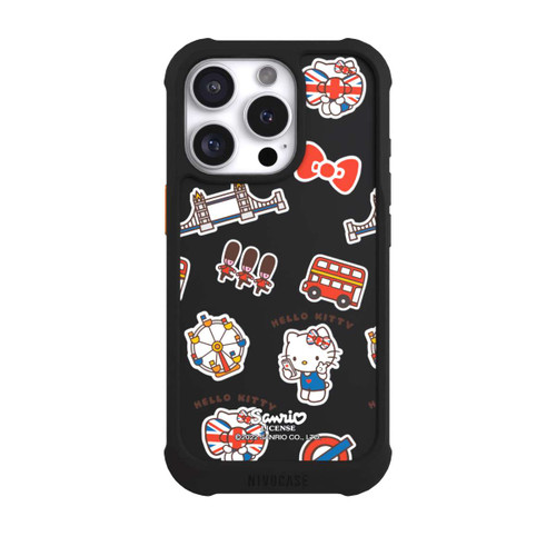 Apple iPhone 16 Pro NIVOmax Hello Kitty Londoner Abzeichen Transparent