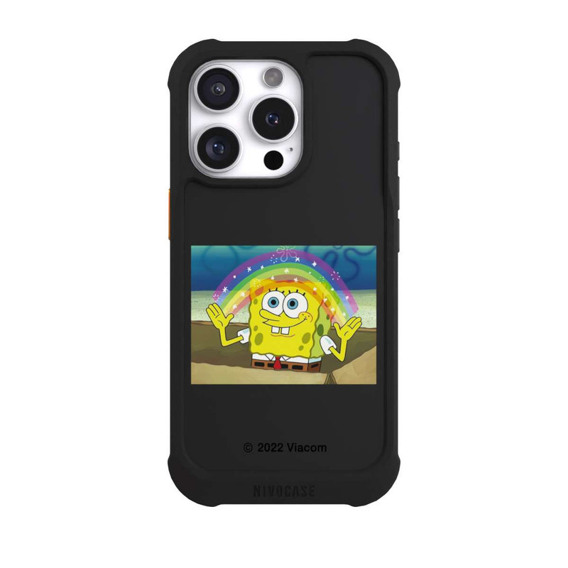 iPhone 16 Pro NIVOmax Spongebob - Regenbogen Meme transparent