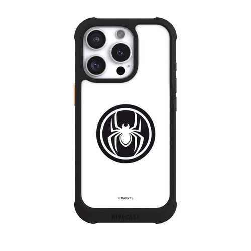 Apple iPhone 16 Pro NIVOmax Spider-Man Spider Logo White