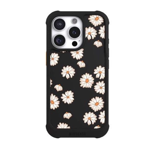 Apple iPhone 16 Pro NIVOmax Flowerpower Tapete Weiss