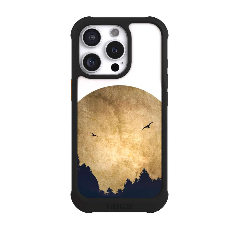 iPhone 16 Pro NIVOmax Deux oiseaux et la lune