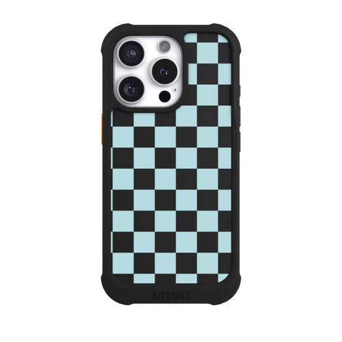 Apple iPhone 16 Pro NIVOmax Karo Weiches Blau